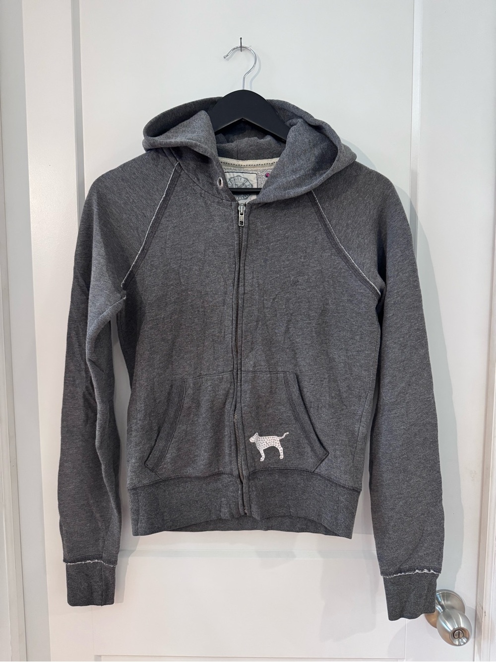 Victoria's Secret PINK Dark Gray Zip-Up Hoodie - Picture 1 of 9